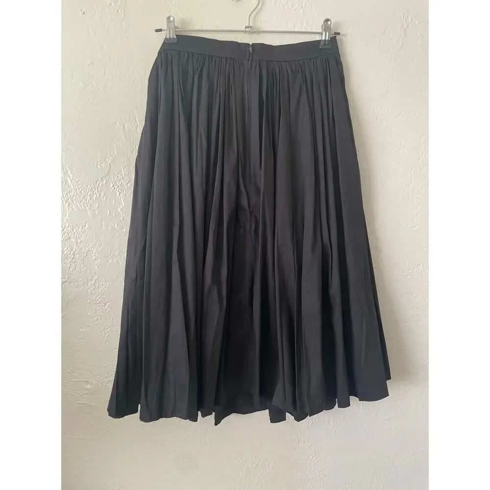 NWT PINUP COUTURE JENNY GATHERED SWING SKIRT SATEEN L Feminine 50s Minimalist - Picture 7 of 9